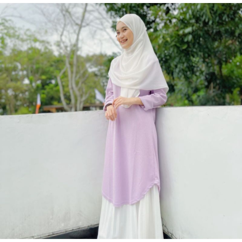 Azkia Tunik waffle uniqlo All size