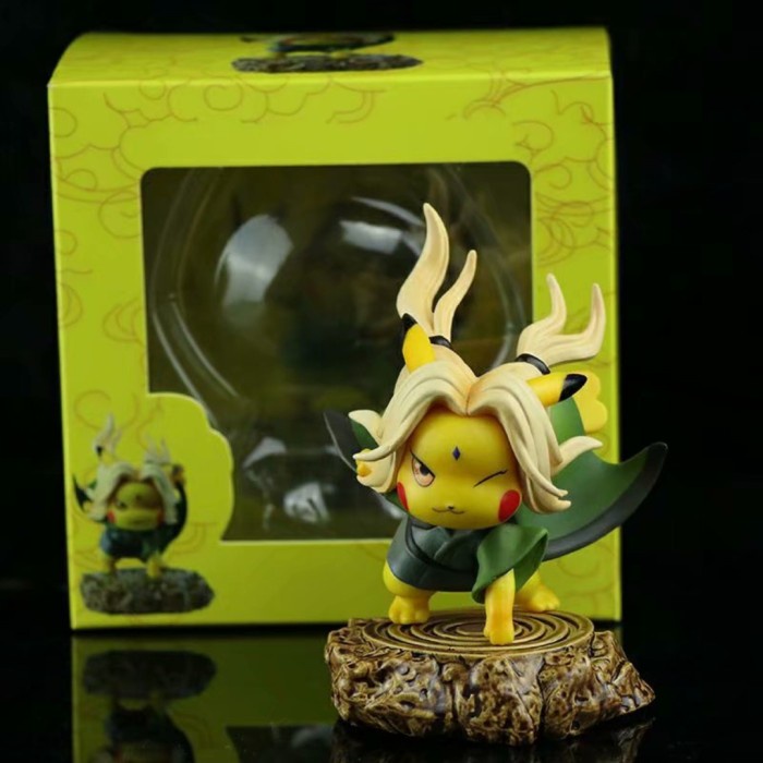 Action figure pokemon pikachu cosplay tsunade - mainan koleksi naruto