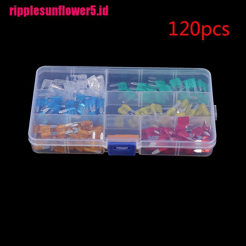 120pcs / set Sekring Gepeng Mini Untuk Mobil / Truk