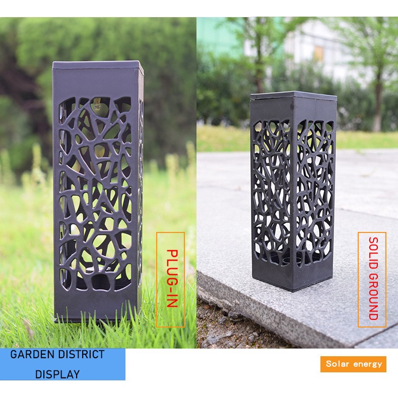 TaffLED Lampu Taman tenaga matahari Solar Panel lampu hias tancap taman rumput tanah kebun anti air Garden Ground Plug Warm Light LED Solar Garden Light Outdoor Solar Powered Lamp Lantern Waterproof Landscape Lighting for Pathway Patio Yard Decoration