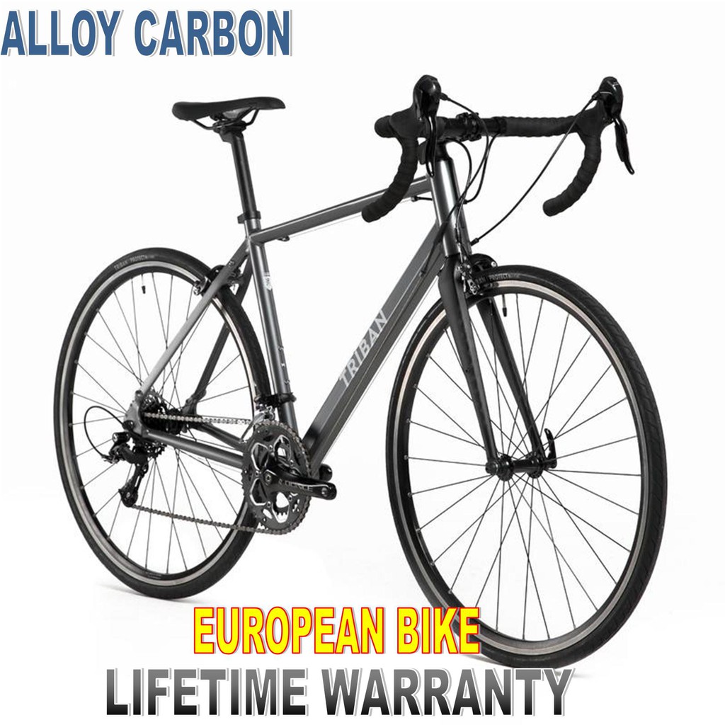 road bike sepeda balap roadbike triban rc hundredtwenty abyss alloy carbon karbon frame import ori