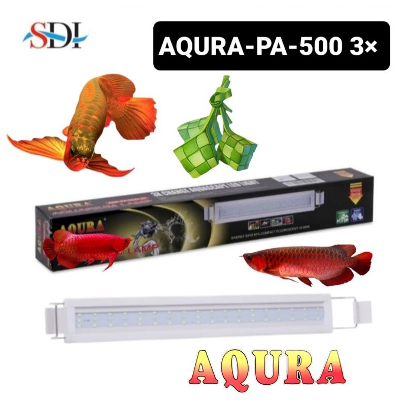 AQURA ASP PA-500 3KALI GANTI MODE WARNA LAMPU AQUARIUM AQUASCAPE LAMPU LED GANTUNG AQUARIUM