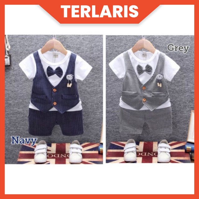 SETELAN TUXEDO ANAK COWOK IMPORT 0-4 TAHUN / SETELAN BAJU KONDANGAN PERGI JALAN ANAK LAKI LAKI TUXEDO DASI KUPU KUPU