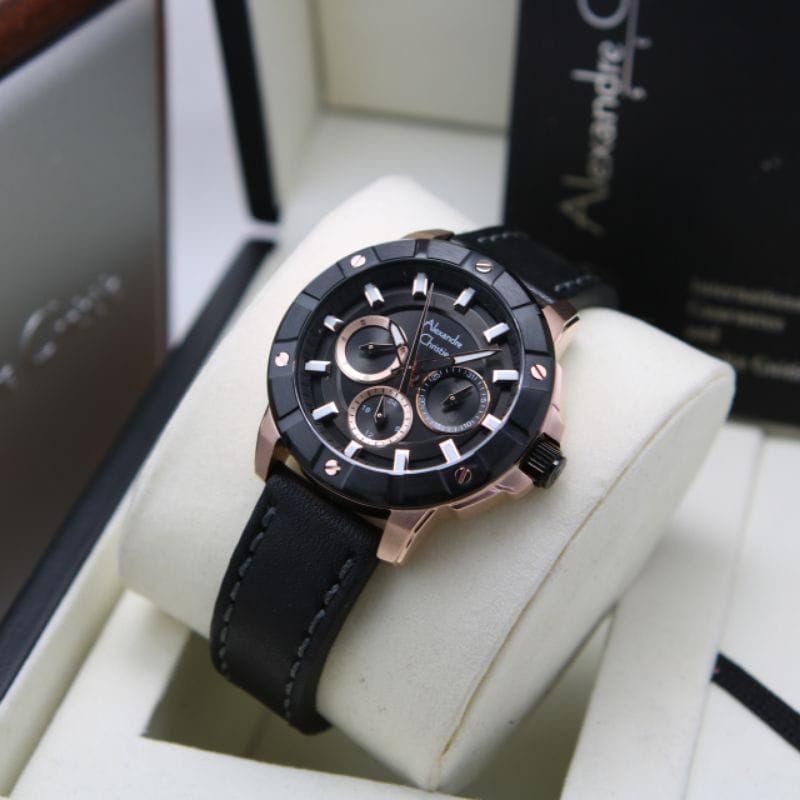 JAM TANGAN WANITA ALEXANDRE CHRISTIE KULIT AC 6609 / AC6609 ORIGINAL