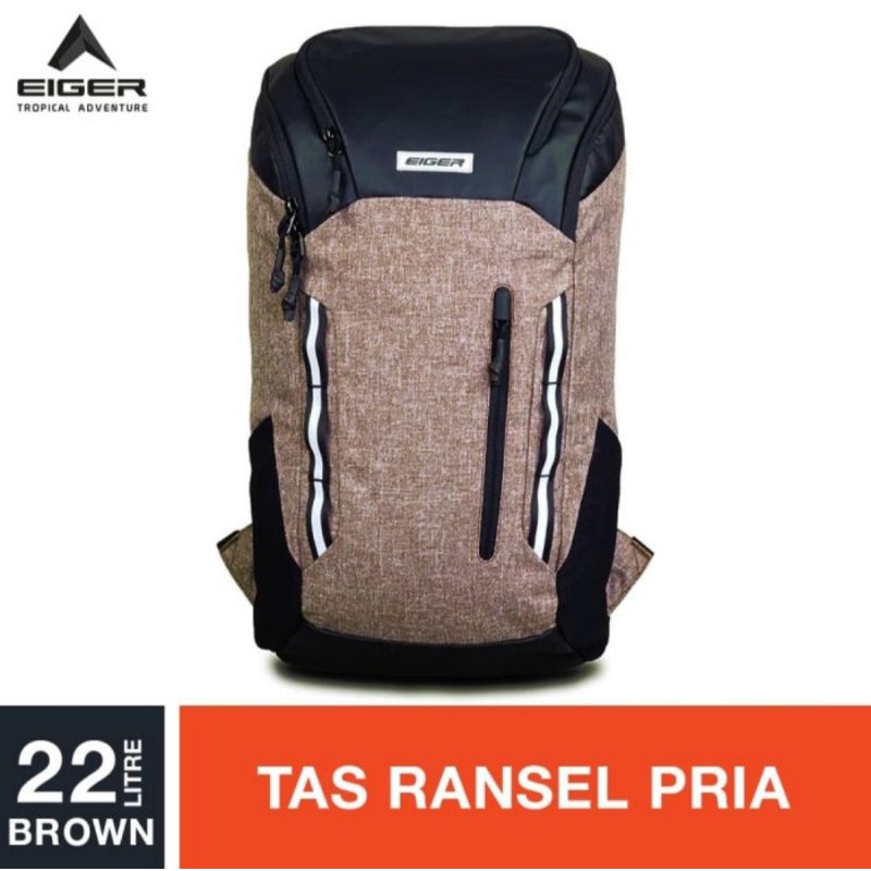 Tas Ransel Riding Shelby 1.1 Laptop Backpack 22L Brown Daypack