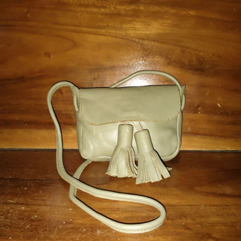 le junev tas sling mini kulit asli