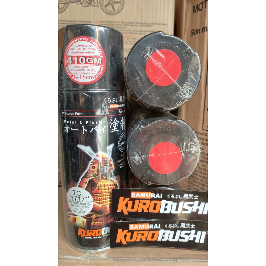 cat semprot samurai kurobushi pilok pilox samurai tc y717 vivid red cocktail t/c y717 400ml