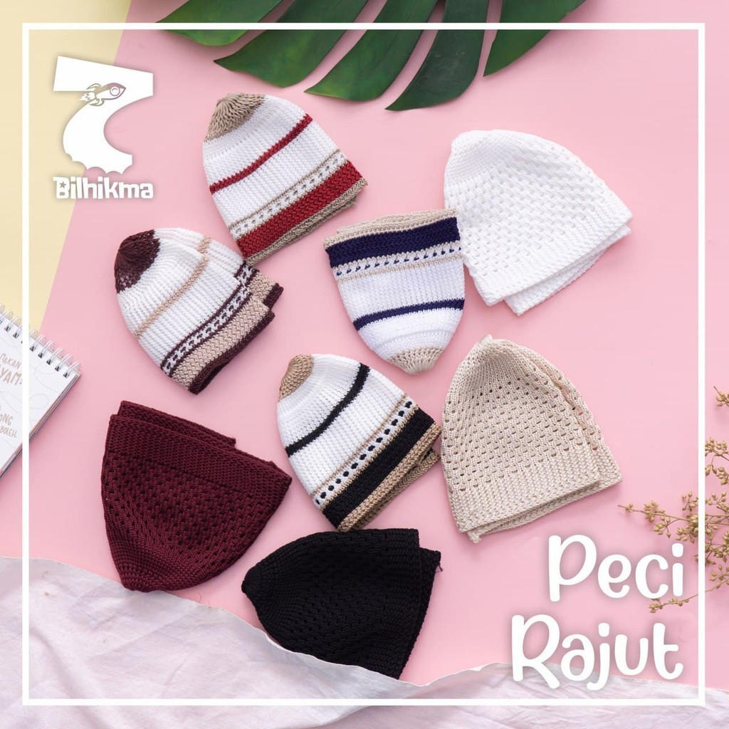 CUTEKIDS BILHIKMA// Peci Rajut Polos Perlengkapan Sholat Untuk Anak anak & Dewasa Bilhikma // Baju a