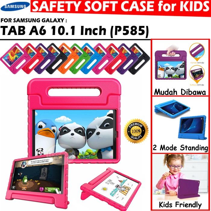 Samsung Galaxy Tab A 2016 A6 10.1 S Pen SM P585Y Kids Case Casing Cover Sarung Kesing Anak Aman Lucu