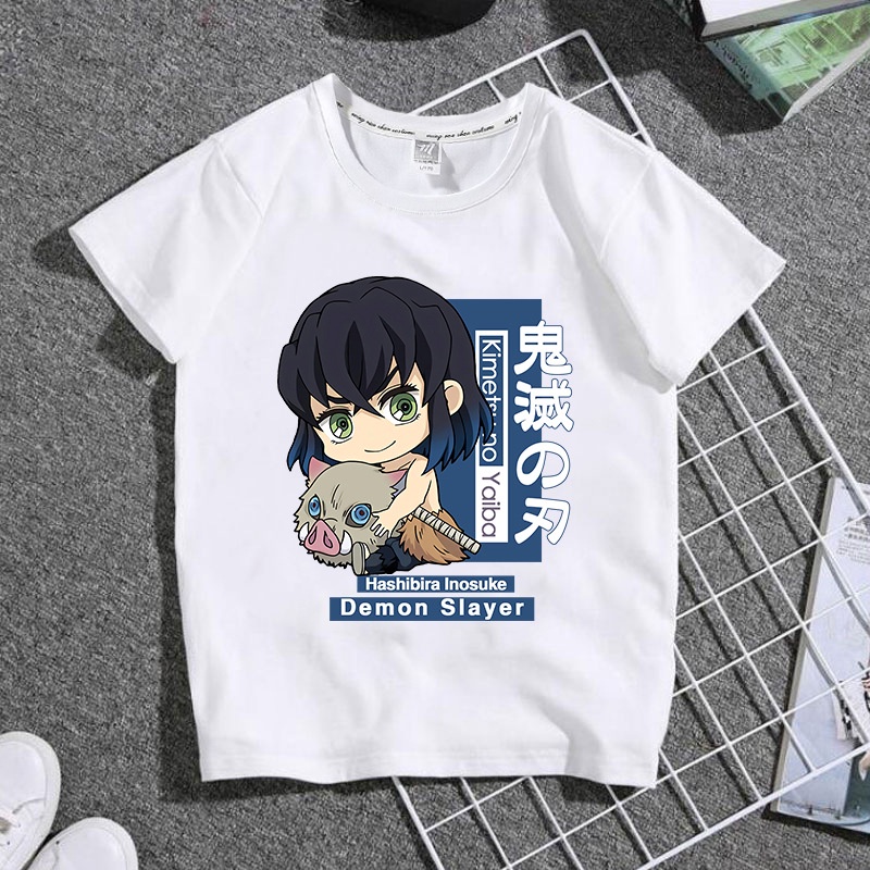 MYSTIQUE.ID-BAJU KAOS INOSUKE DEMON SLAYER T-SHIRT LUCU DAN AESTHETIC