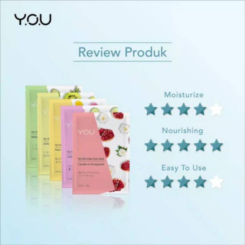 YOU My Skin-Mate Face Mask 22gr/Mask Wajah You