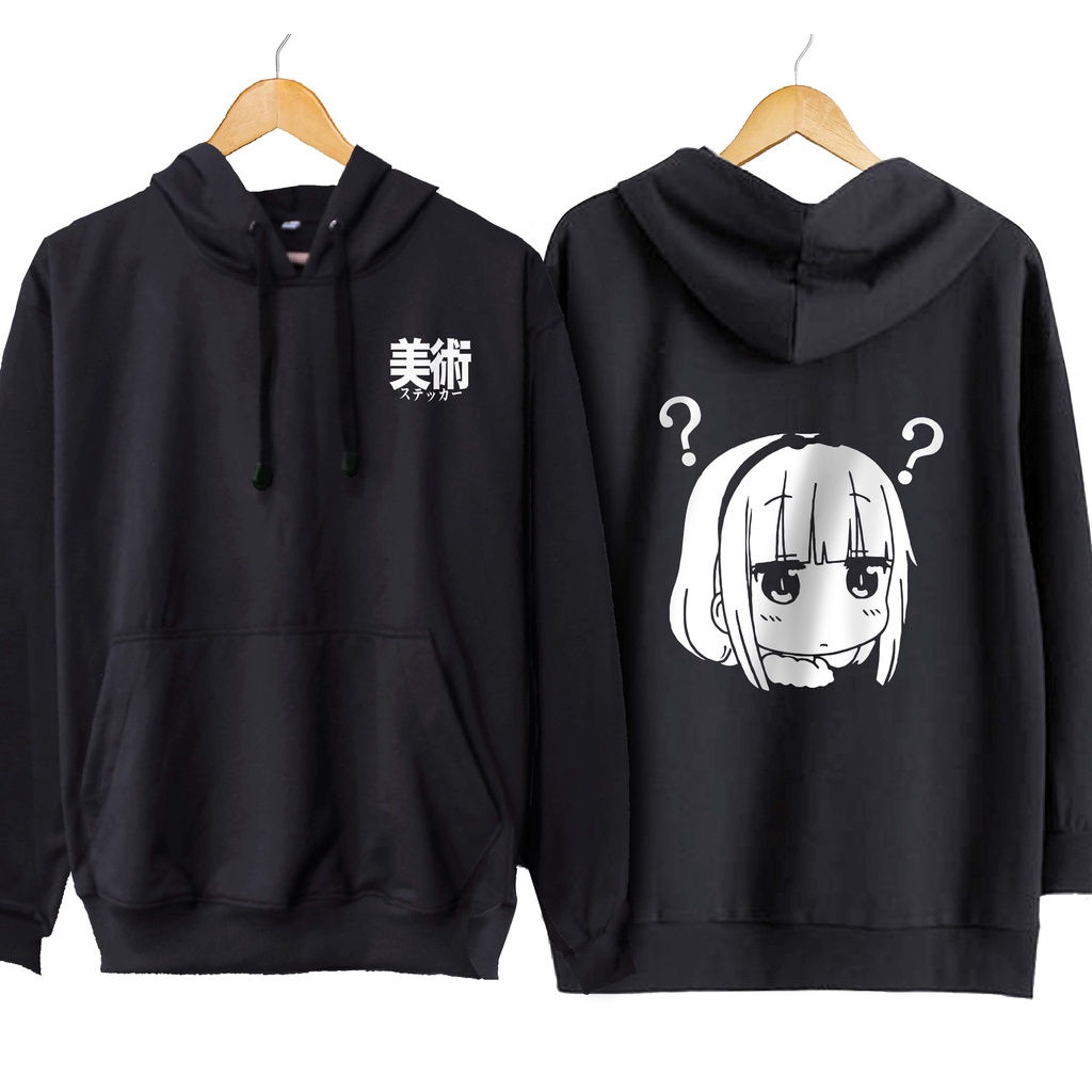 Jaket hoodie jumper anime sticker KANNA KAMUI - MISS KOBAYASHI'S DRAGON MAID material cotton fleece