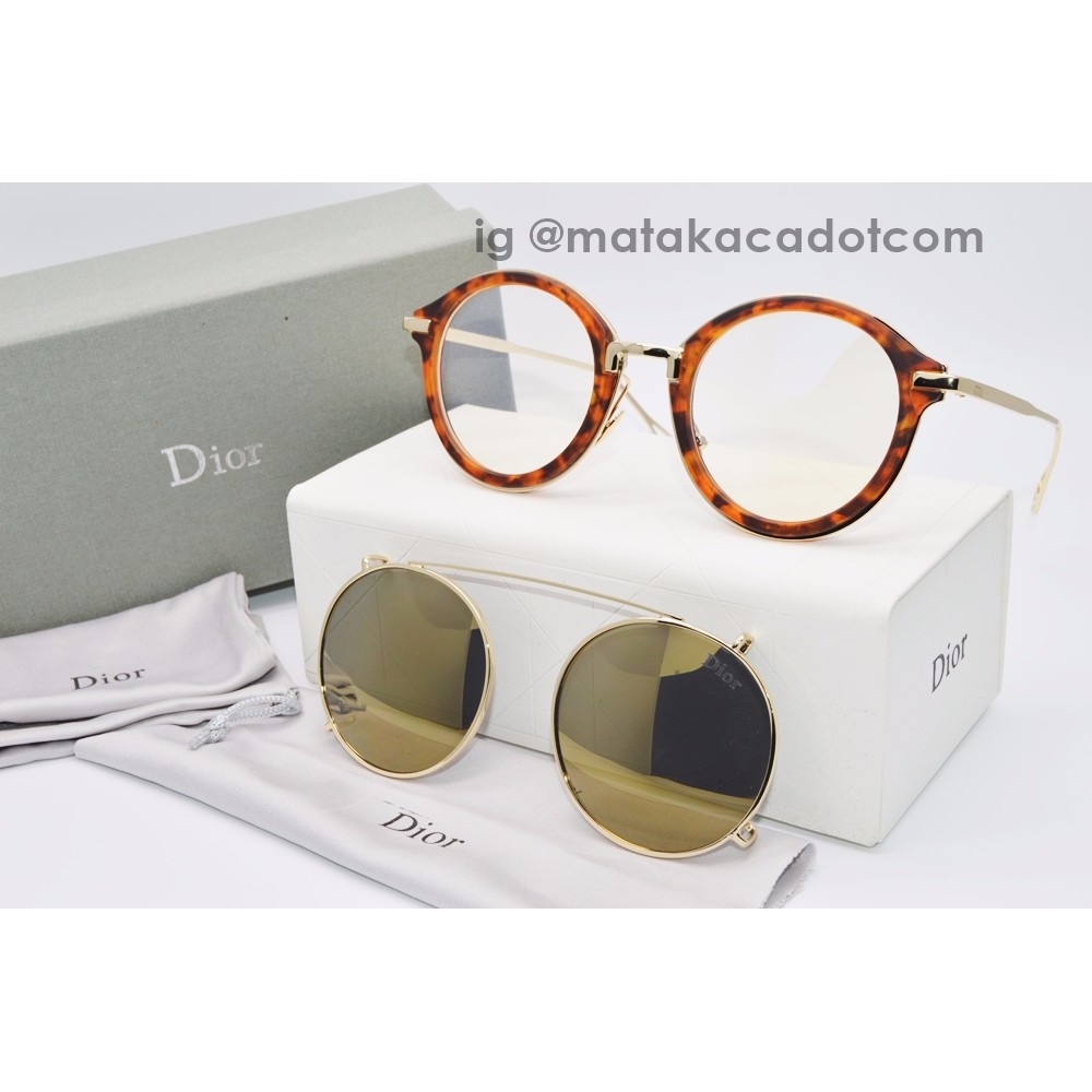 Kacamata Sunglass Dior Clip On 8771 Leopard