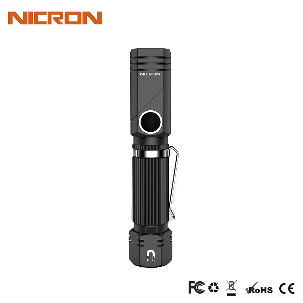 NICRON B74e - Mini Twist 90-degree Magnetic Tail Flash Light