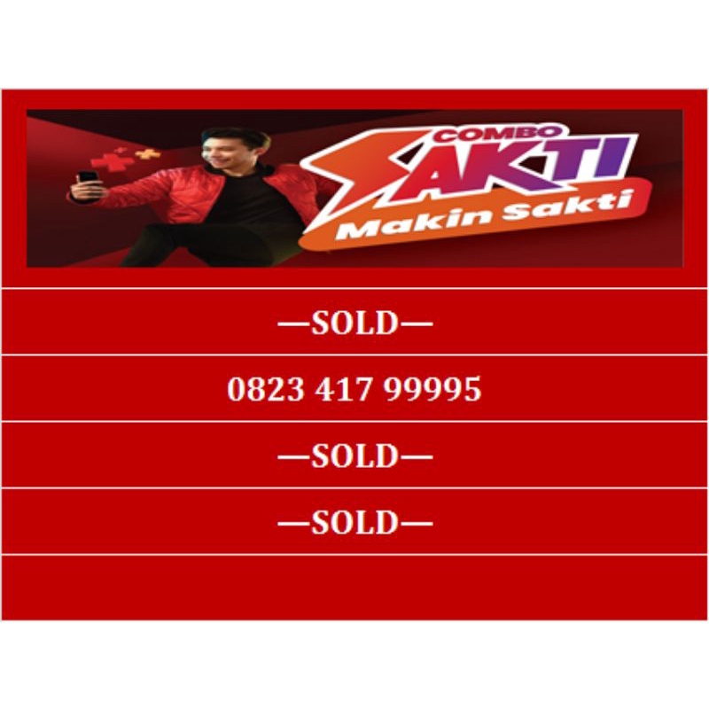 nomor cantik as 4G combo sakti, 08** 417 99995 (nocan, nomer, kartu, perdana, telkomsel, 9999, 999, 