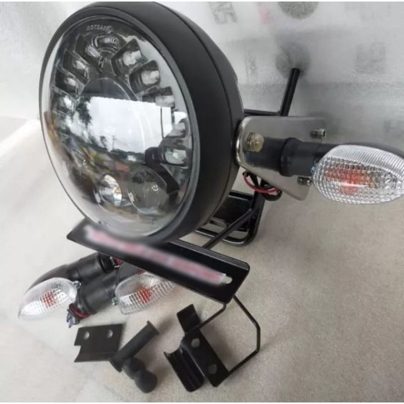 Lampu Depan Rx-King New Bulat Daymaker Full Set Plus Breket Plus Sen 4 Buah Depan Belakang Plus Spidometer