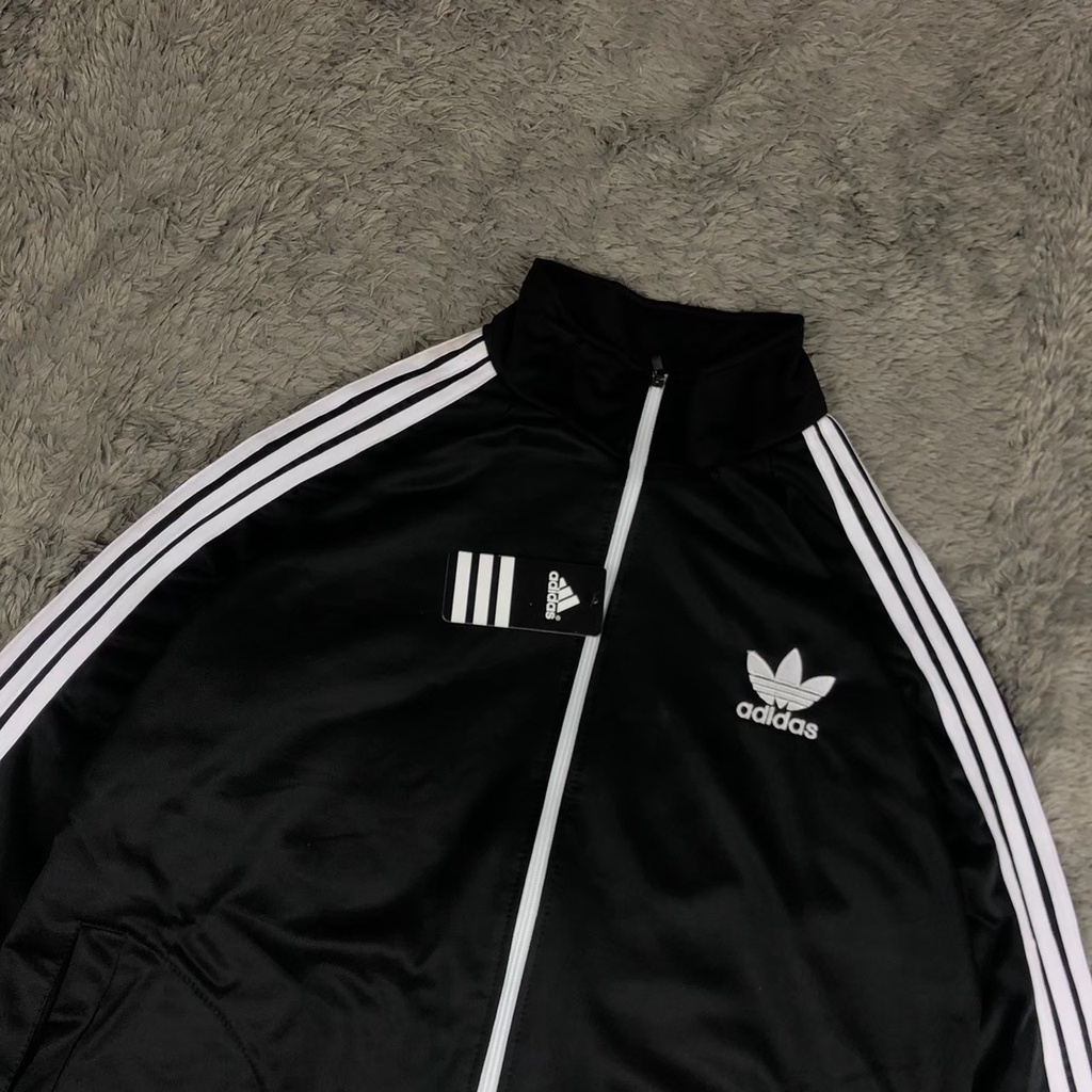 Jaket  Sweater Hoodie Tracktop Adidas Unisex Pria Wanita Bahan Premium Tebal