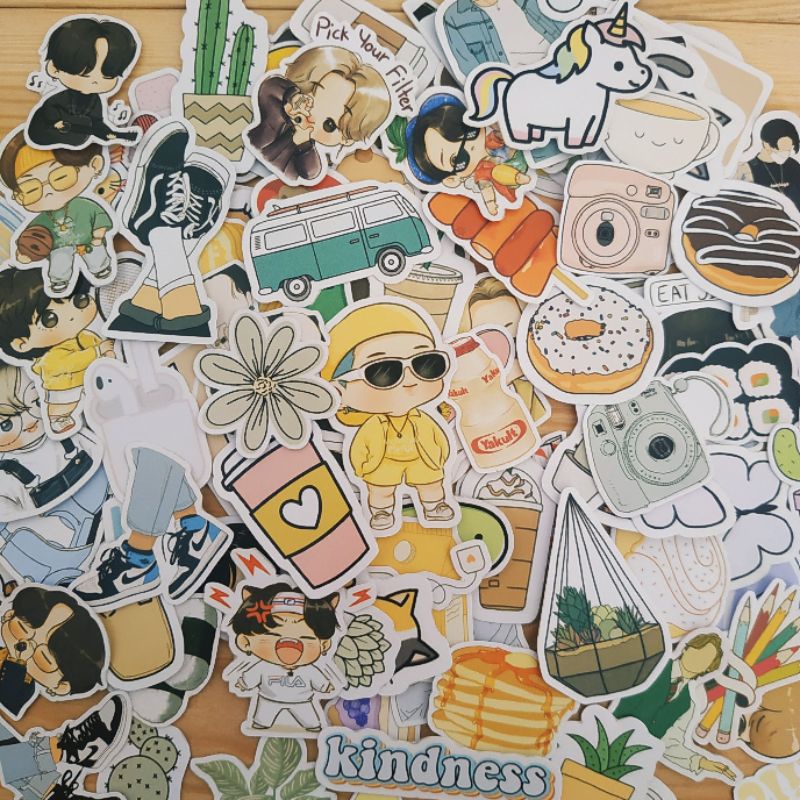 Jual Sticker Aesthetic Isi 20 Sticker Tumblr Sticker Lucu