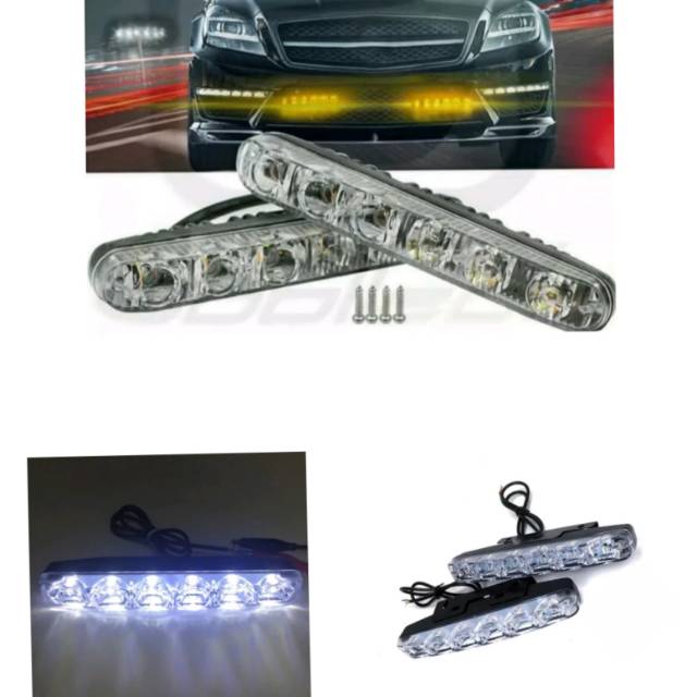 [COD] DRL 6 titik mata LED variasi bumper mobil