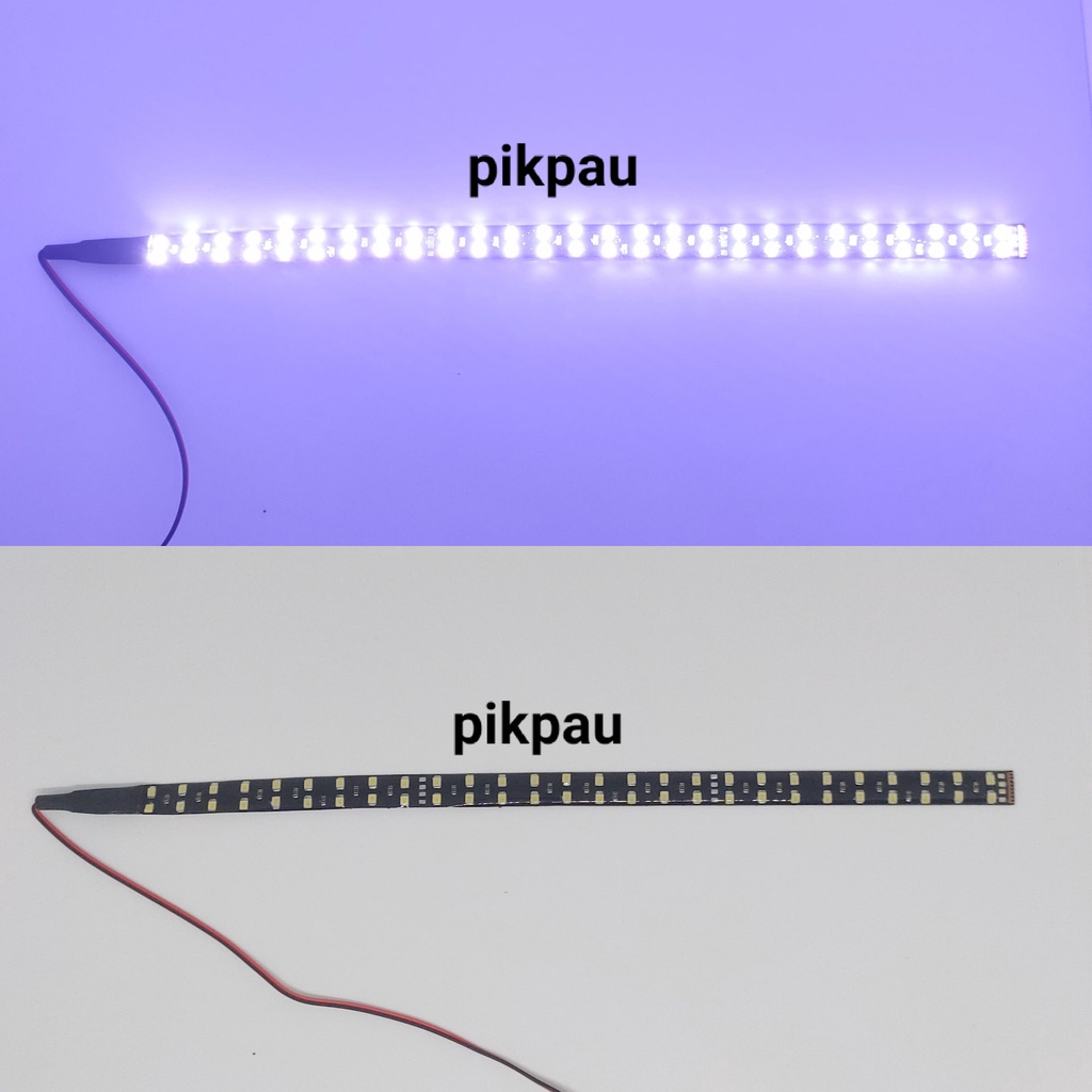 Lampu LED Strip 30cm Running Fleksibel 54 LED Waterproof Untuk Motor dan Mobil 12-24 Volt