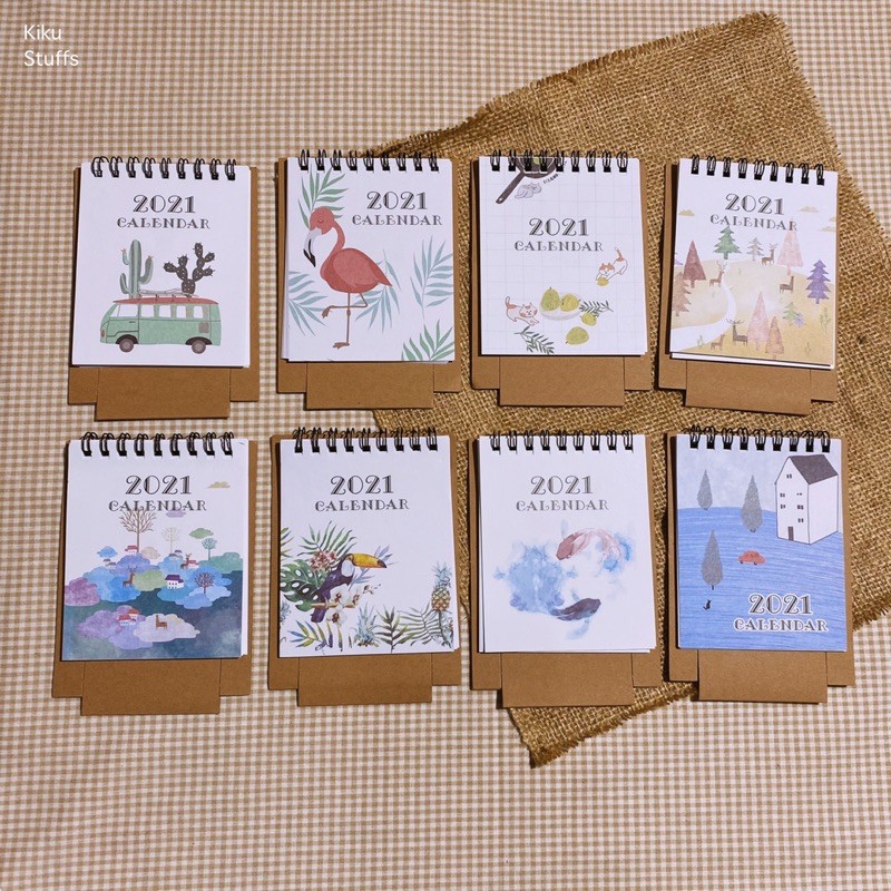Mini Kalender Kertas 2021 Hiasan Meja | Aesthetic Paper Calendar 2021