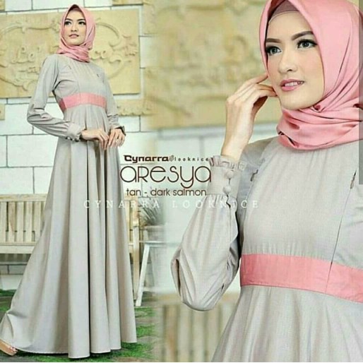 GAMIS SYARI ANNAJAH CAPUCCINO 900GR 110 140 ALLSIZE GAMIS SYARI BUSUI CADAR CREPE HQ POLOS MURAH I.