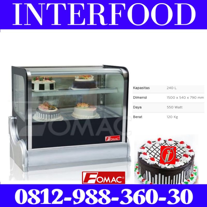 Mesin Pendingin Showcase Kue / Showcase Cold FOMAC SHC-TTF120F