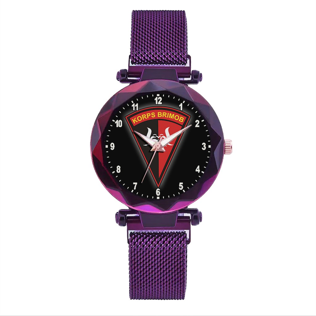 Jam Tangan Wanita Custom - KORPS BRIMOB 1 Free Box &amp; Batre Cadangan