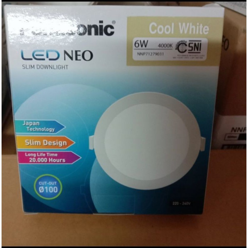 Panasonic Lampu Led Downlight Panel 6W 6 Watt Putih