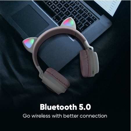 KP Bepop Headset Bluetooth 5 0 Wireless Bass Earphone Gaming LED Light