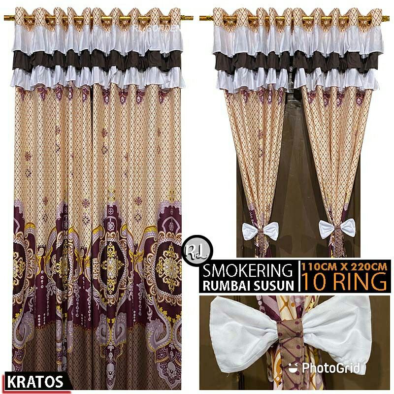 hordeng rumbai susun gorden pintu dan jendela