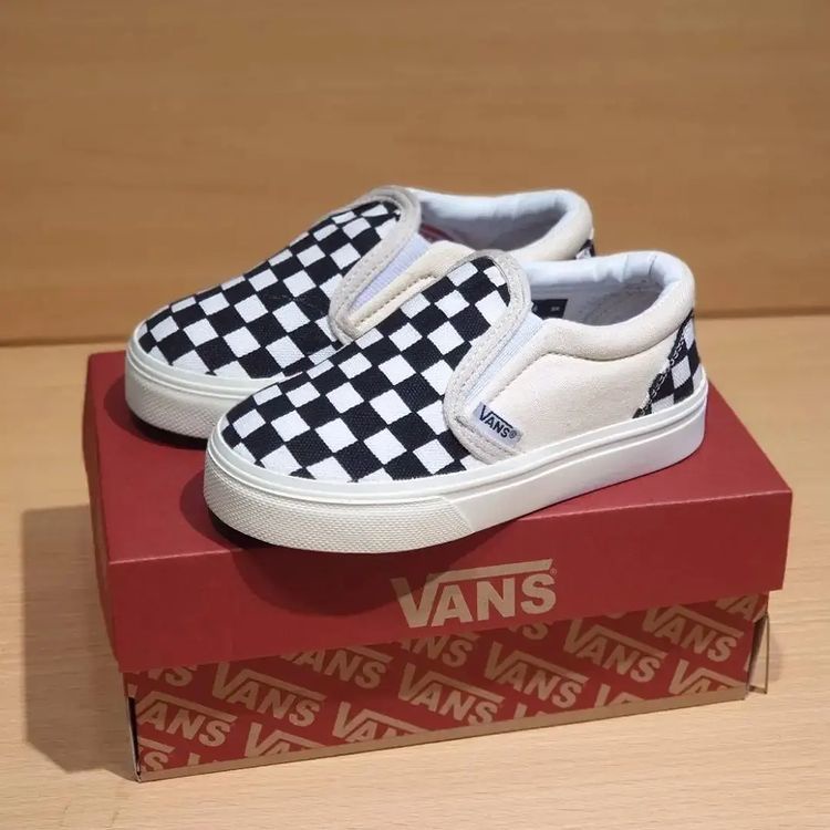 SEPATU ANAK SLIP ON CHECKERBOARD LAKI LAKI PEREMPUAN SIZE 21-35