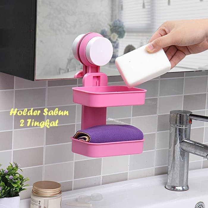 SHABRINA_FASHION!!! Banyak Warna Tempat Sabun 2 Tingkat Soap Box Holder / Tempat Sabun Bertingkat