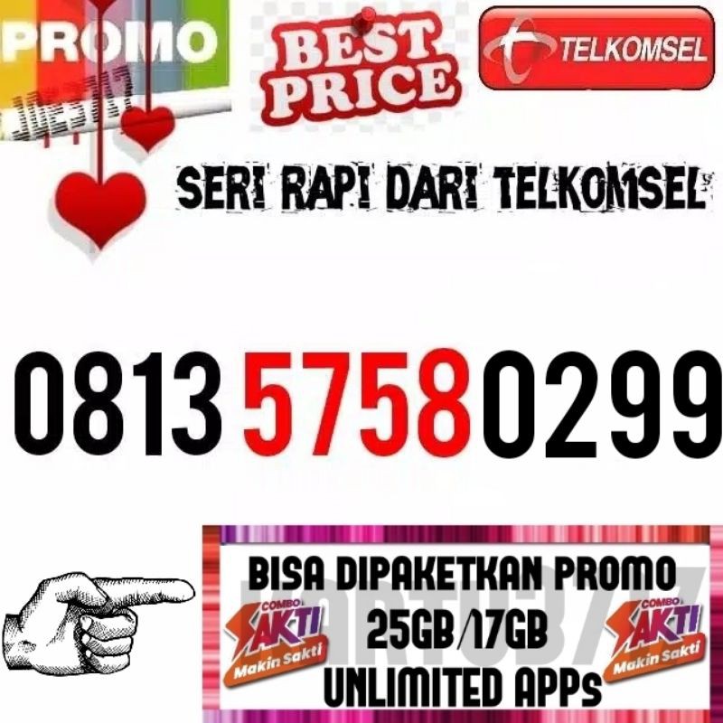 SIMPATI SERI 5758 0299 SAKTI COMBO UNLIMITED