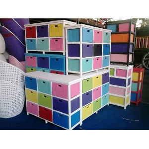 Lemari Rotan Sintetis 9 laci  Berkualitas