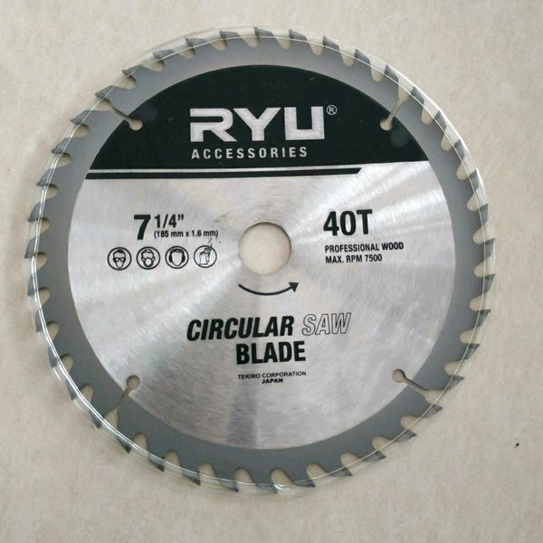 Ryu Mata Potong Kayu / Mata Potong Circular Saw 7 1/4 Inch 40T