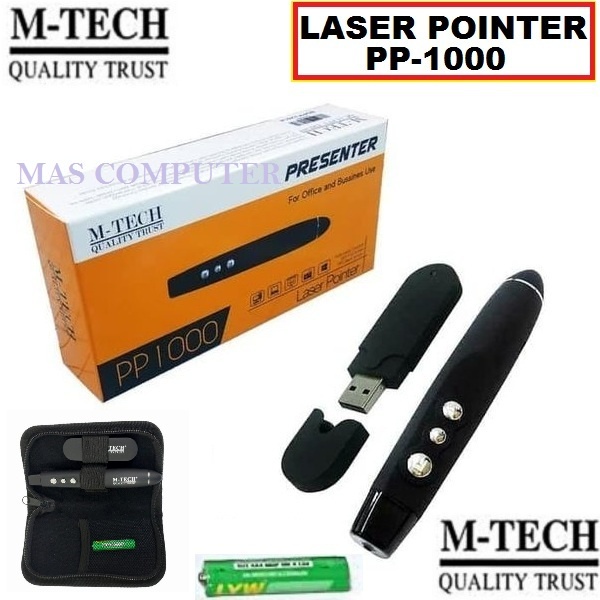 M-Tech Laser Pointer PP1000 Laser Merah / Laser Pointer PP-1000 / Wireless Pointer PP-1000