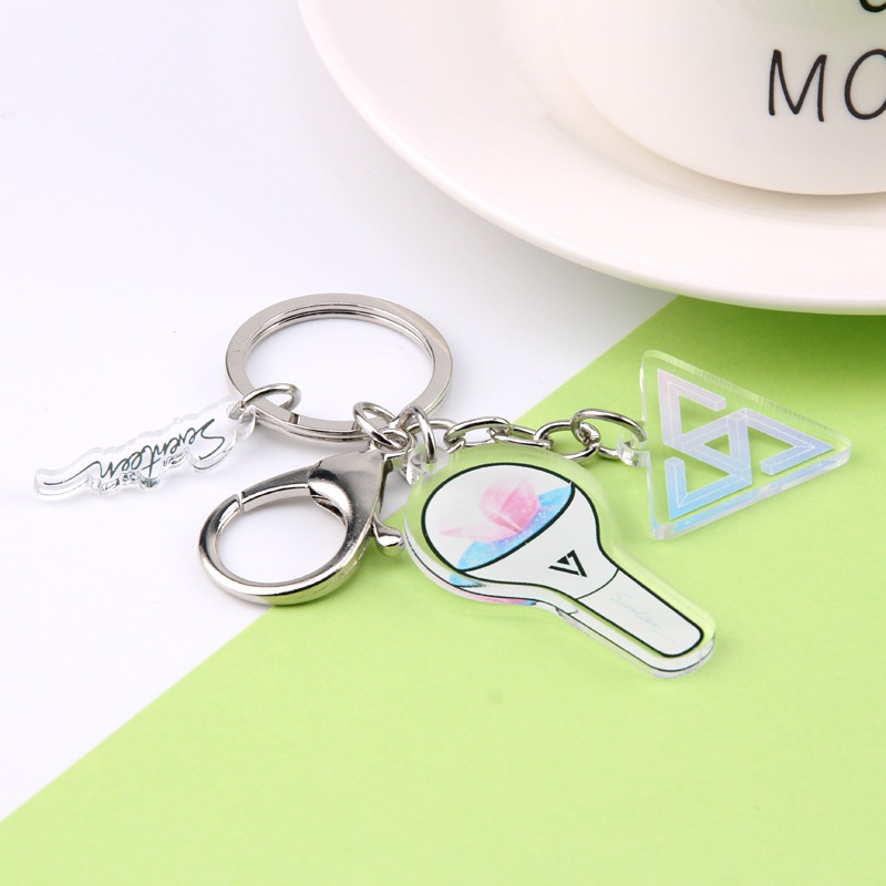 Retaily GK03 Gantungan Kunci Lightstick K-P0P Keychain Akrilik 1 Set