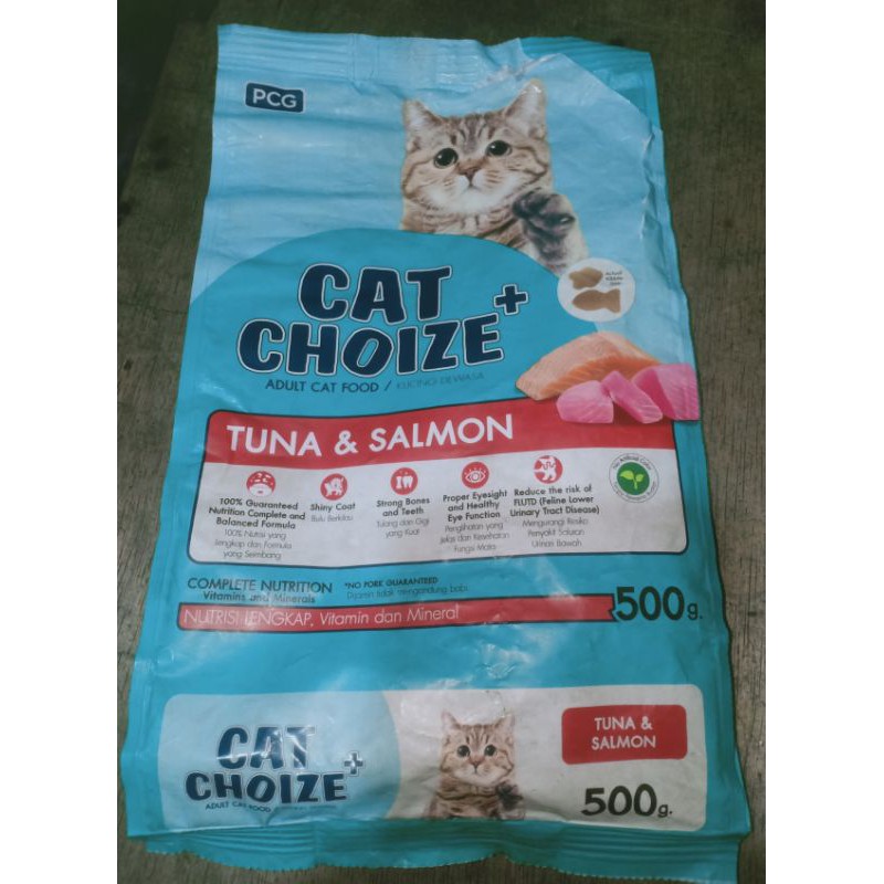

Cat Choize + makanan kucing bervitamin tinggi dengan rasa tuna + salmon