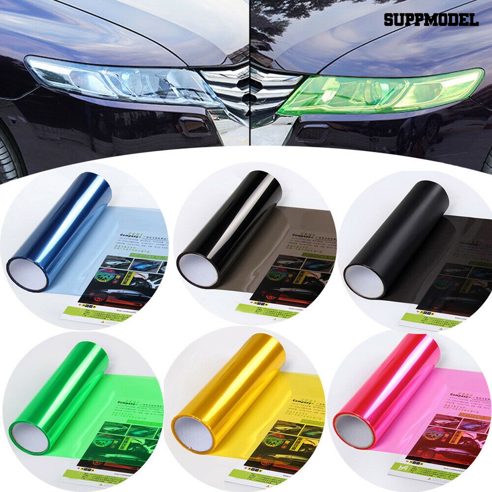 Stiker Film Wrap Lampu Depan / Belakang Mobil Ukuran 60cm X 30cm