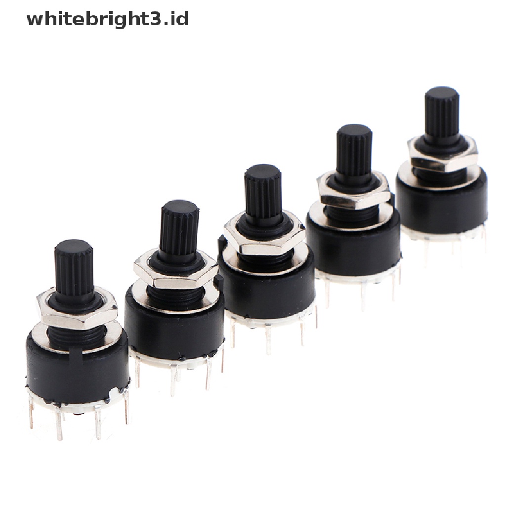 (whitebright3.id) Sr16mm Saklar Rotary Switch 2 Pole 3 4 Posisi 1 Pole 5 6 8 Posisi Axis