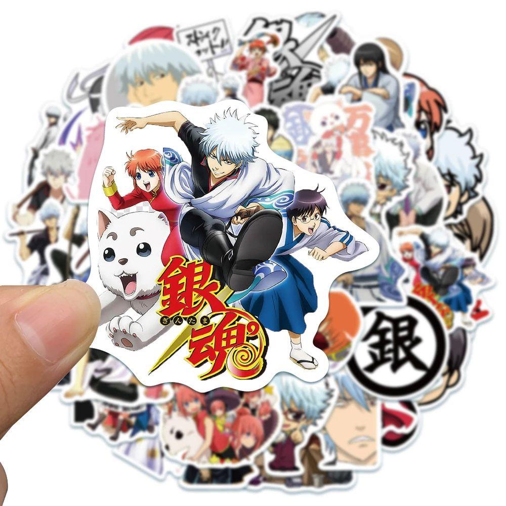 Lanfy GINTAMA Stiker Hadiah Stiker Mainan Anak Dekorasi Stiker Motor Stiker Perekat Diri Alat Tulis Stiker Koper Stiker Skateboard Stiker Graffiti Stiker