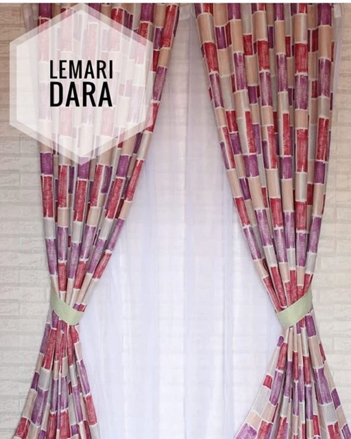 

GORDEN JENDELA PINTU BLACKOUT - MOTIF KOTAK KOTA PINK LAVA