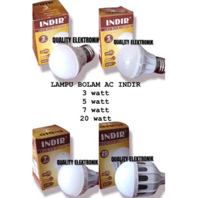 LAMPU LED BOHLAM AC 3 watt, 5 watt, 7 watt, 20 watt INDIR