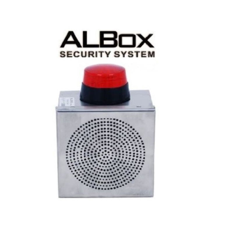 ALBOX MBS15 OUTDOOR METAL BOX SIREN Tamper Switch and Strobe Light