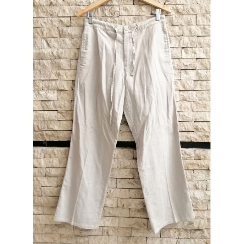 PRELOVED GIORDANO LINEN PANTS ORIGINAL - CELANA PANJANG WANITA ORI