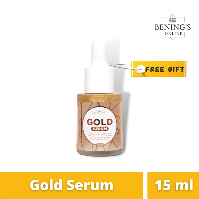 Serum Gold Bening's Pencerah Pelembab Wajah Halal BPOM Perawatan Kecantikan Termurah Premium