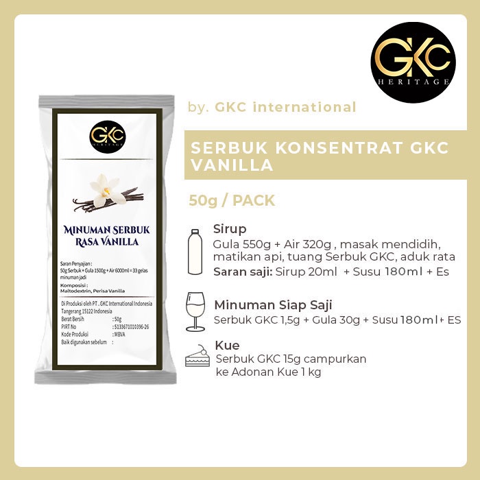 

Bubuk Sirup GKC "Rasa Vanilla" 50g