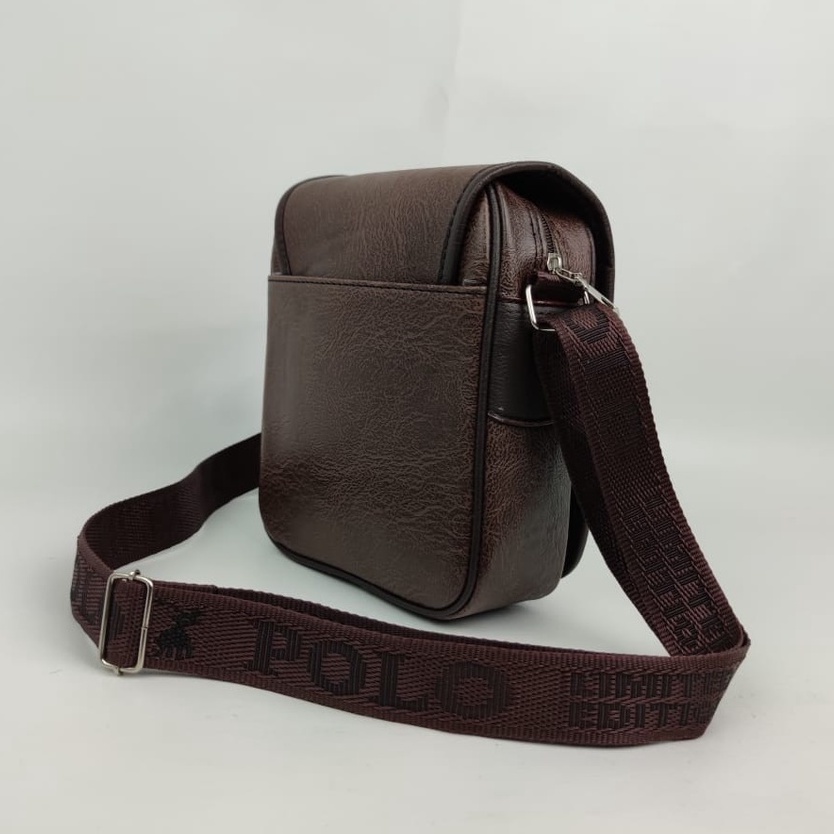 Tas Selempang Kulit PU Leather Original Polo Amstar Tas Pria Tas Polo Tas Kulit