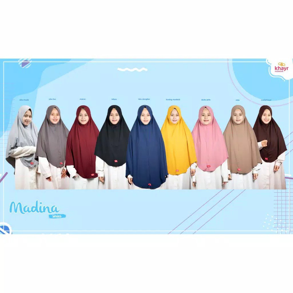 Madina Series Kerudung Instant Bergo Jilbab Muslim Syar'i Khayr Moswear Hijab Bandung Collection